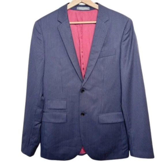 Indochino  Mens 42R Custom Pin Stripe Sport Coat Blazer Wool - Picture 1 of 15